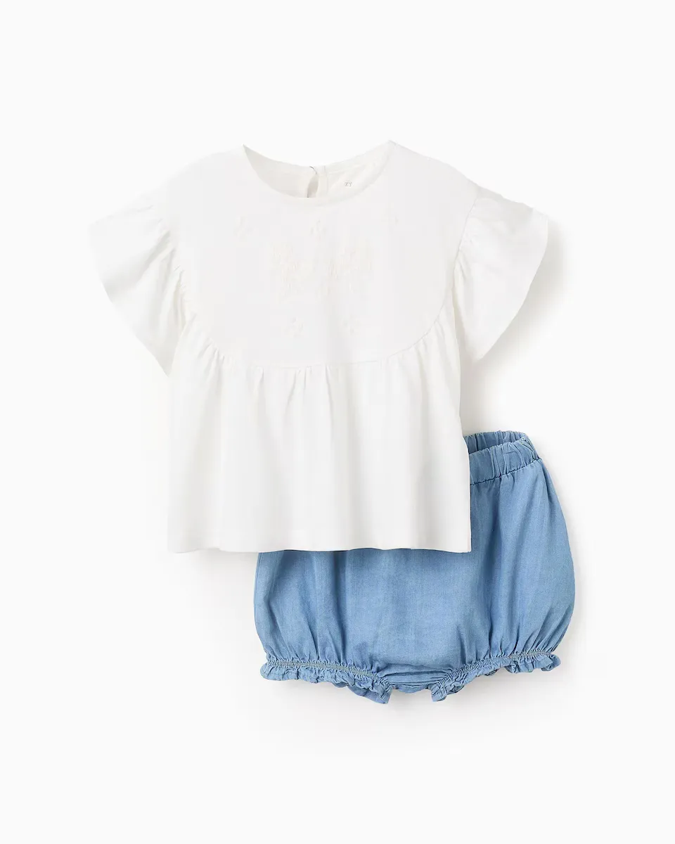 Набор для девочки 2 штуки 100% хлопок Zippy, белый
Набор для девочки 2 штуки 100% хлопок Zippy, белый