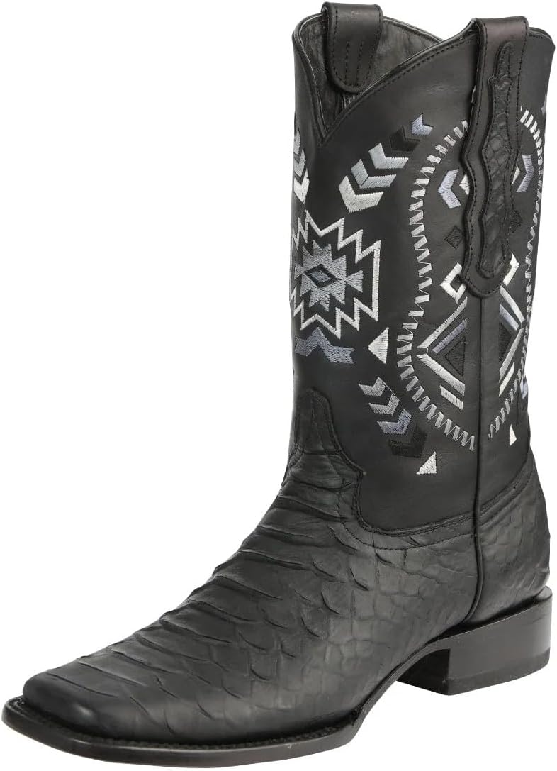 Мужские западные ковбойские сапоги El General черного цвета из искусственного питона с экзотической вышивкой Generic
Мужские западные ковбойские сапоги El General черного цвета из искусственного питона с экзотической вышивкой Generic