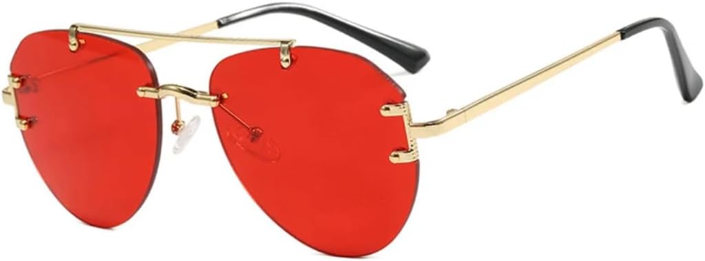 Роскошные солнцезащитные очки для мужчин, ретро-очки для вождения, модные безободковые солнцезащитные очки с защитой от УФ-излучения UV400 для женщин VVTWSSW, Gold Red
Роскошные солнцезащитные очки для мужчин, ретро-очки для вождения, модные безободковые солнцезащитные очки с защитой от УФ-излучения UV400 для женщин VVTWSSW, Gold Red