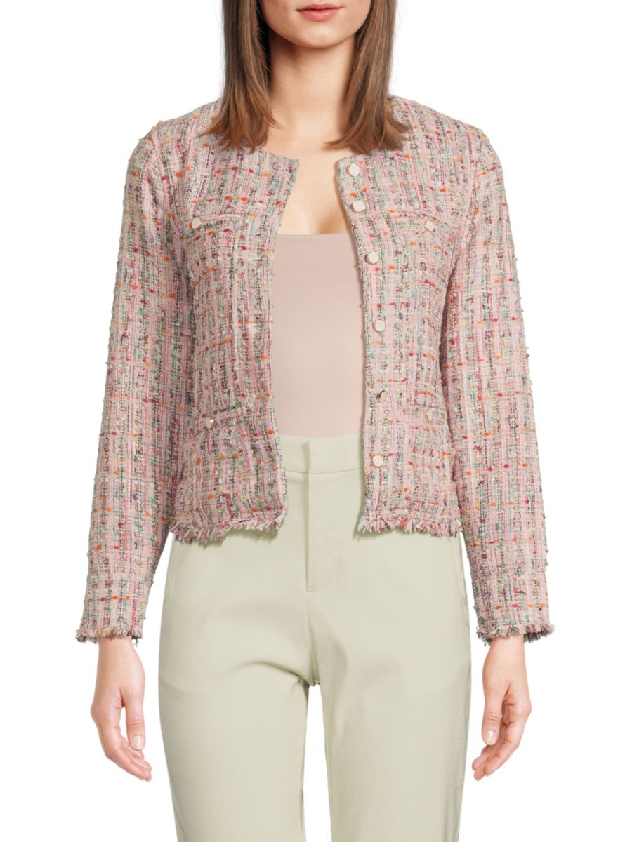 Женственный твидовый пиджак Ecru, розовый
Женственный твидовый пиджак Ecru, розовый