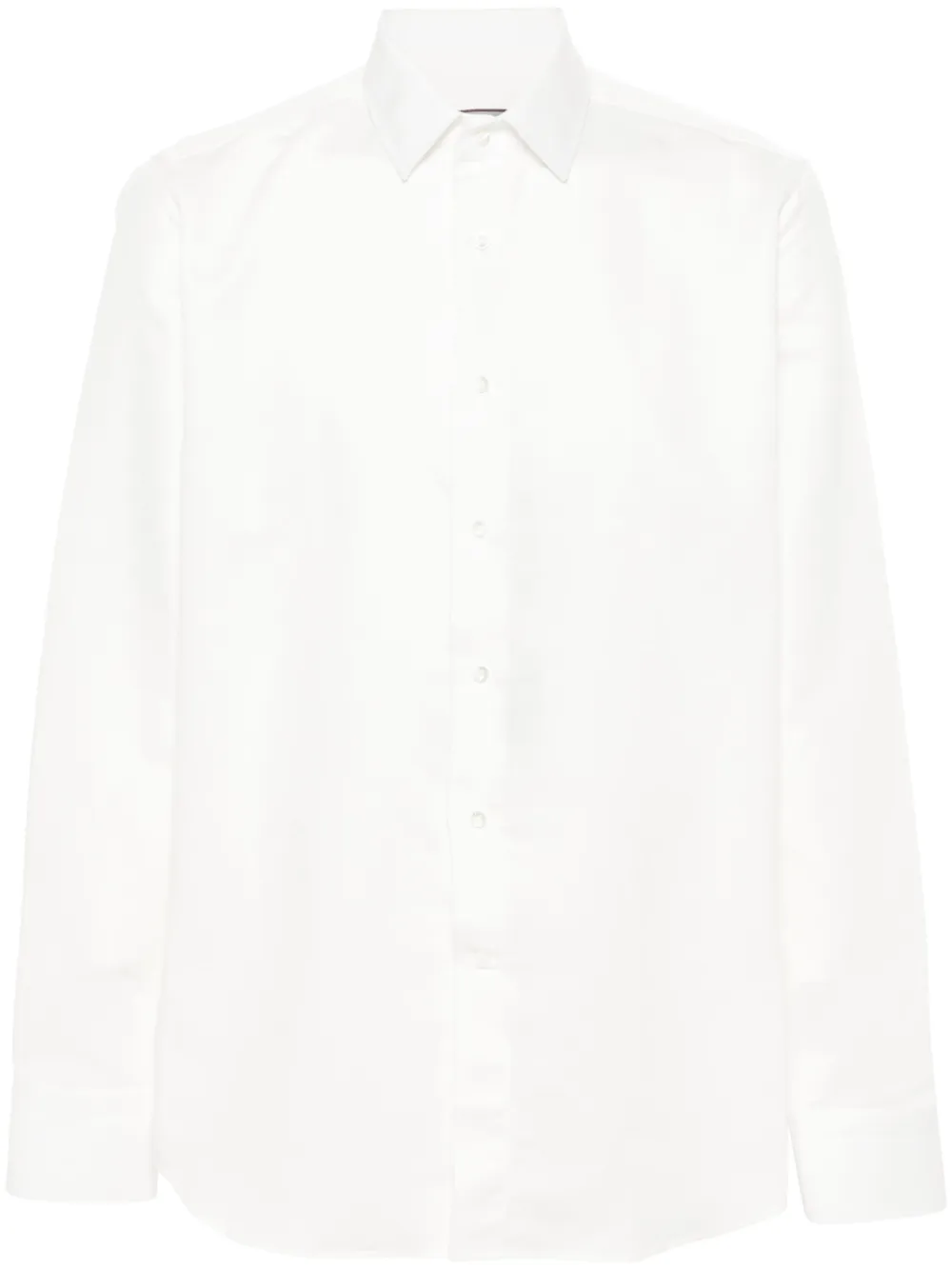 Твиловая рубашка с классическим воротником Canali, белый
Твиловая рубашка с классическим воротником Canali, белый