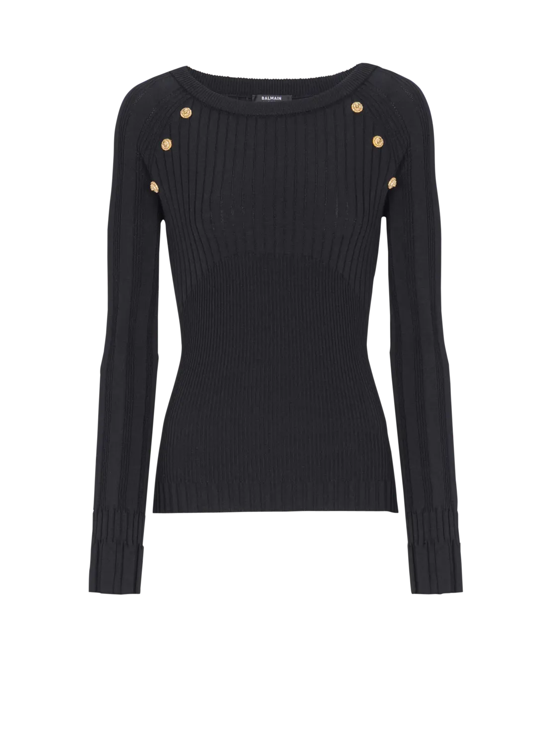 Вязаный топ с пуговицами Balmain, белый/черный
Вязаный топ с пуговицами Balmain, белый/черный