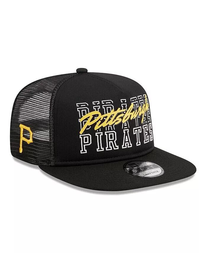 Мужская черная кепка Snapback Pittsburgh Pirates Street Team с А-образной рамкой Trucker 9FIFTY New Era, черный 
Мужская черная кепка Snapback Pittsburgh Pirates Street Team с А-образной рамкой Trucker 9FIFTY New Era, черный