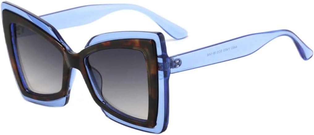 Солнцезащитные очки для мужчин и женщин - защита UV400 - увеличенный размер "кошачий глаз" двухцветные для занятий спортом на открытом воздухе и вождения DSVIGF, Blue Leopard Grey
Солнцезащитные очки для мужчин и женщин - защита UV400 - увеличенный размер "кошачий глаз" двухцветные для занятий спортом на открытом воздухе и вождения DSVIGF, Blue Leopard Grey