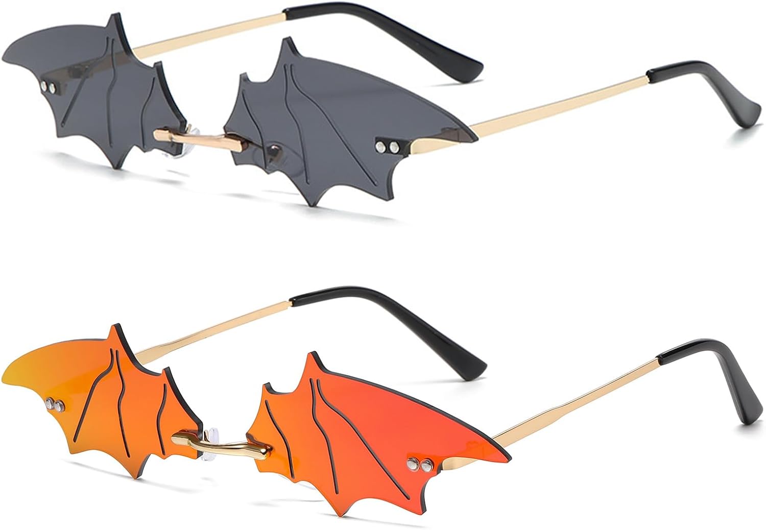 Солнцезащитные очки в форме летучей мыши, готические солнцезащитные очки для женщин и мужчин, стильные безободковые очки для вечеринки на Хэллоуин, аксессуары в стиле вампира, защита от УФ-излучения UV 400 D Lolylad, Red+black
Солнцезащитные очки в форме летучей мыши, готические солнцезащитные очки для женщин и мужчин, стильные безободковые очки для вечеринки на Хэллоуин, аксессуары в стиле вампира, защита от УФ-излучения UV 400 D Lolylad, Red+black