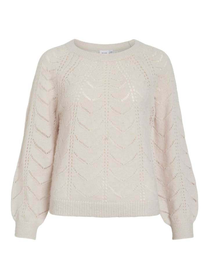 Элегантный свитер с игривым узором вязки и круглым вырезом. Цвет натуральный. Vila
Элегантный свитер с игривым узором вязки и круглым вырезом. Цвет натуральный. Vila