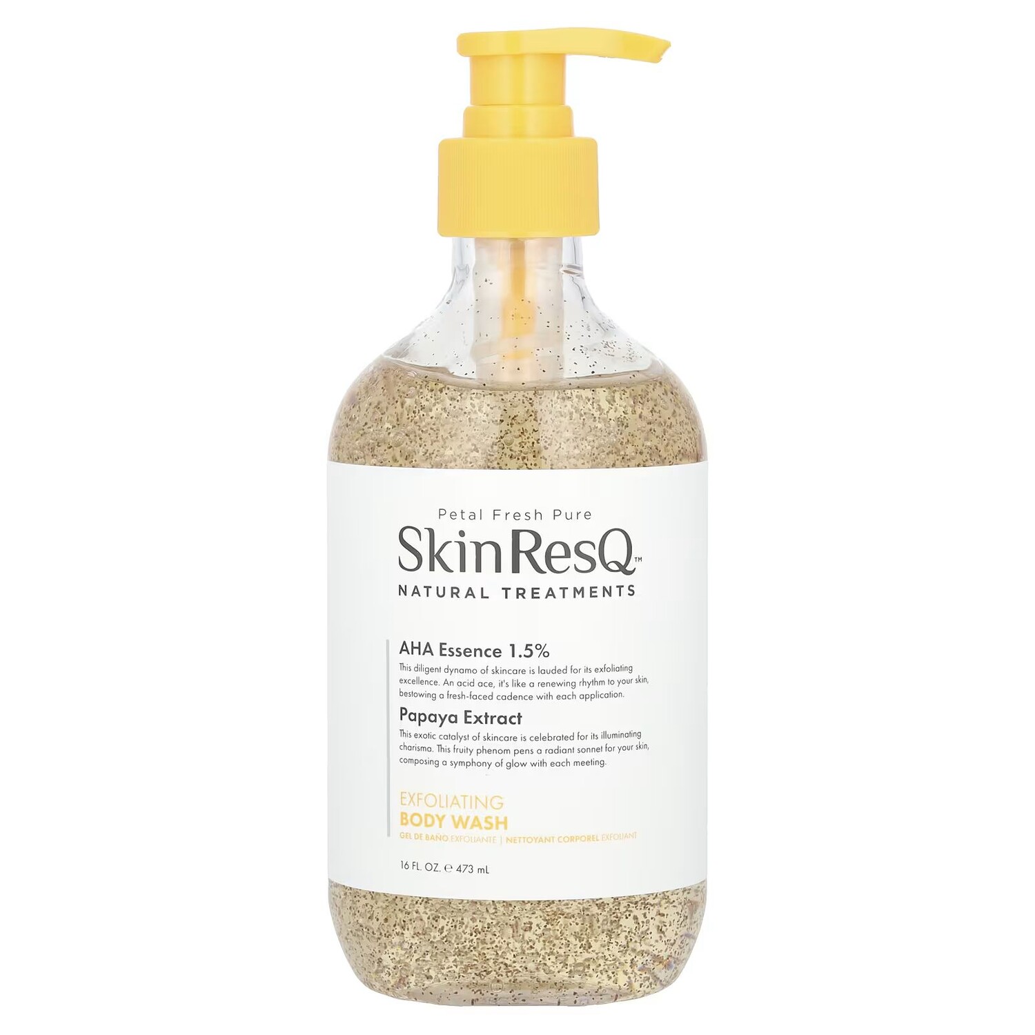 Skin ResQ Natural Treatments, Отшелушивающий гель для тела, 16 жидких унций (473 мл) Petal Fresh
Skin ResQ Natural Treatments, Отшелушивающий гель для тела, 16 жидких унций (473 мл) Petal Fresh