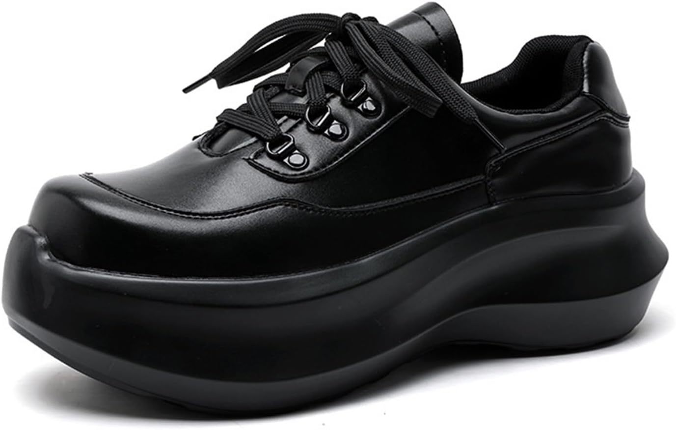 Мужские модные кроссовки с толстой подошвой из натуральной кожи, для улицы и официального стиля, на шнуровке, с круглым носком, повседневные платформенные спортивные туфли для мужчин Generic, черный
Мужские модные кроссовки с толстой подошвой из натуральной кожи, для улицы и официального стиля, на шнуровке, с круглым носком, повседневные платформенные спортивные туфли для мужчин Generic, черный