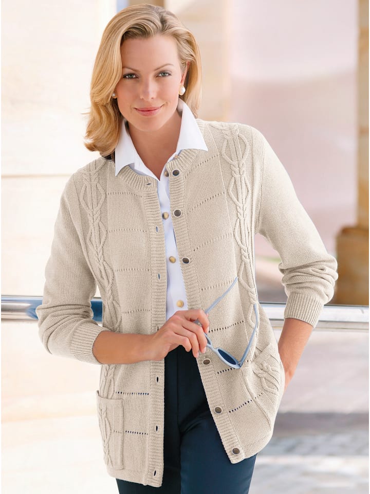 Ажурный кардиган натурального цвета WITT WEIDEN
Ажурный кардиган натурального цвета WITT WEIDEN