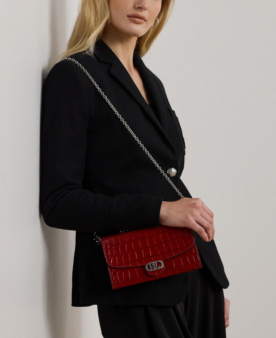 Маленькая сумка через плечо Adair из кожи с тиснением под крокодила Lauren Ralph Lauren, Madison Red
Маленькая сумка через плечо Adair из кожи с тиснением под крокодила Lauren Ralph Lauren, Madison Red