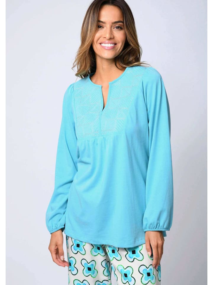 Alba Moda Блузка с графической вышивкой бирюзового цвета
Alba Moda Блузка с графической вышивкой бирюзового цвета