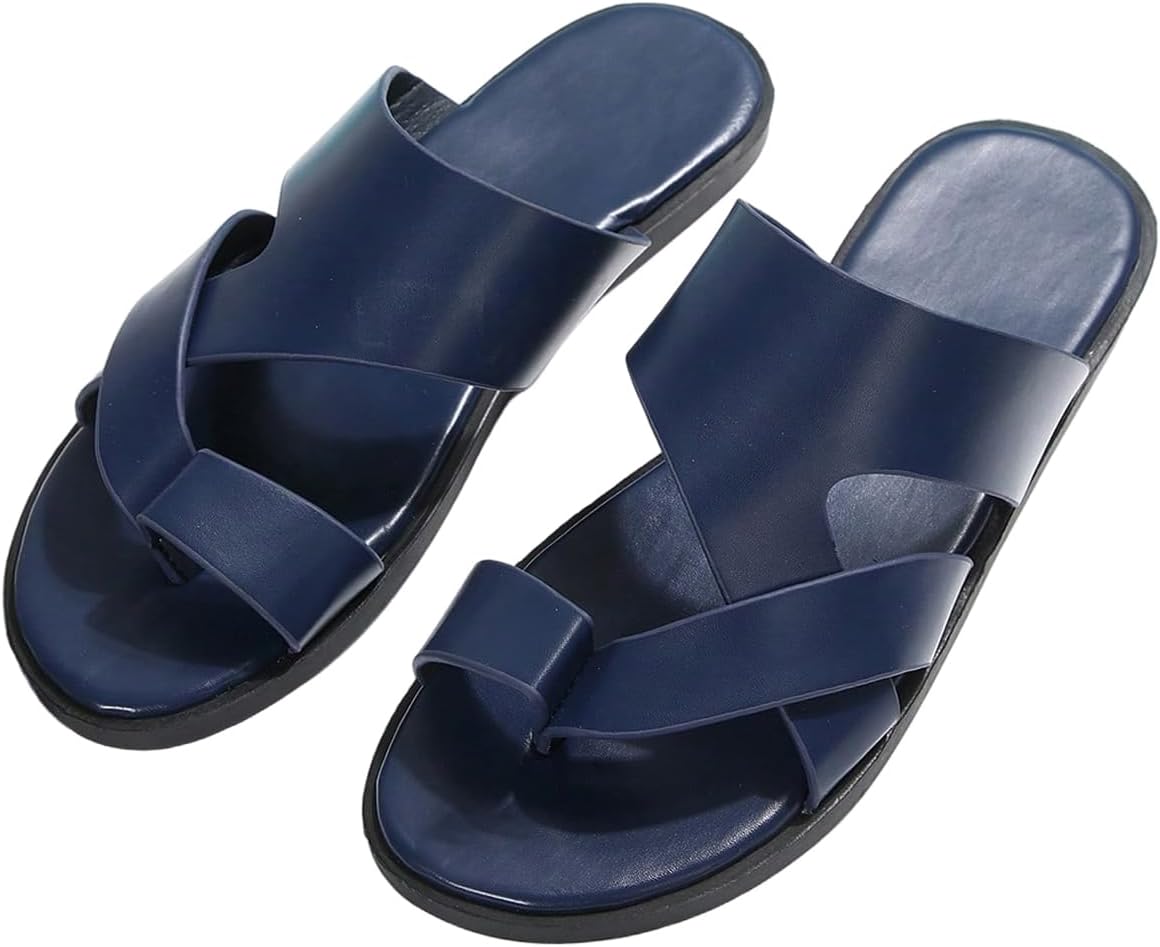 Мужские домашние тапочки GORGLITTER кожаные сандалии 2025 года, круглые шлепанцы, слипоны из ПУ, синий
Мужские домашние тапочки GORGLITTER кожаные сандалии 2025 года, круглые шлепанцы, слипоны из ПУ, синий