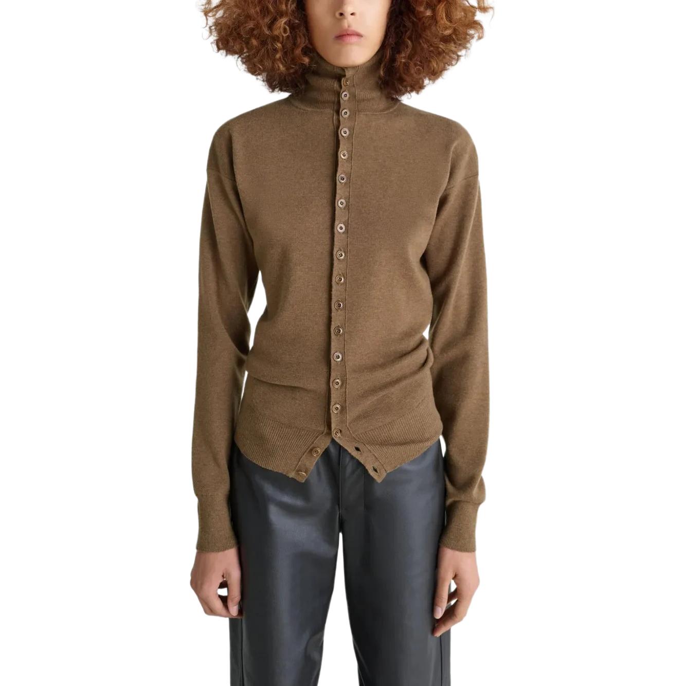 Кардиган на пуговицах с воротником-водолазкой Lemaire, коричневый
Кардиган на пуговицах с воротником-водолазкой Lemaire, коричневый