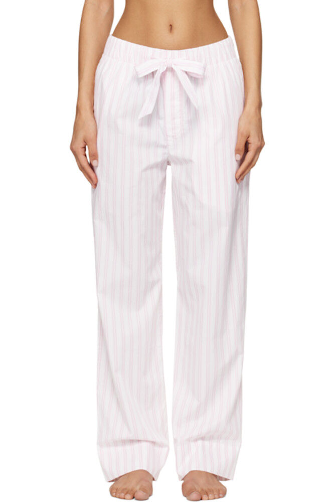 Пижамные штаны из белого и розового поплина Tekla
Пижамные штаны из белого и розового поплина Tekla