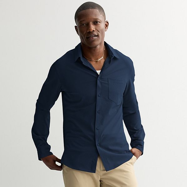 Мужская текстурированная рубашка с длинным рукавом slim-fit Flx, True Navy
Мужская текстурированная рубашка с длинным рукавом slim-fit Flx, True Navy