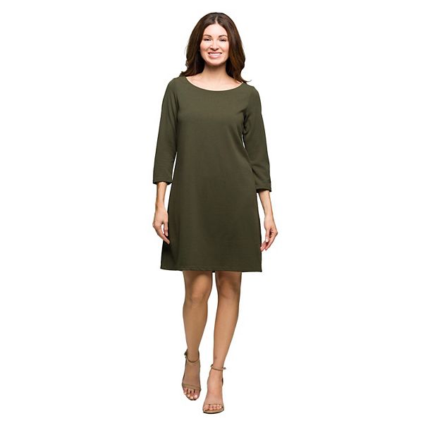 Женское платье с рукавом три четверти длины а-силуэта до колен 24Seven Comfort Apparel, Olive
Женское платье с рукавом три четверти длины а-силуэта до колен 24Seven Comfort Apparel, Olive