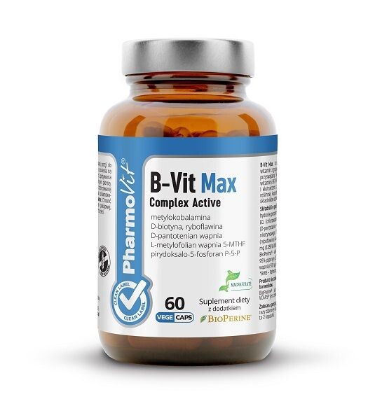 Витамин В в капсулах Pharmovit Clean Label B-Vit Max, 60 шт
Витамин В в капсулах Pharmovit Clean Label B-Vit Max, 60 шт