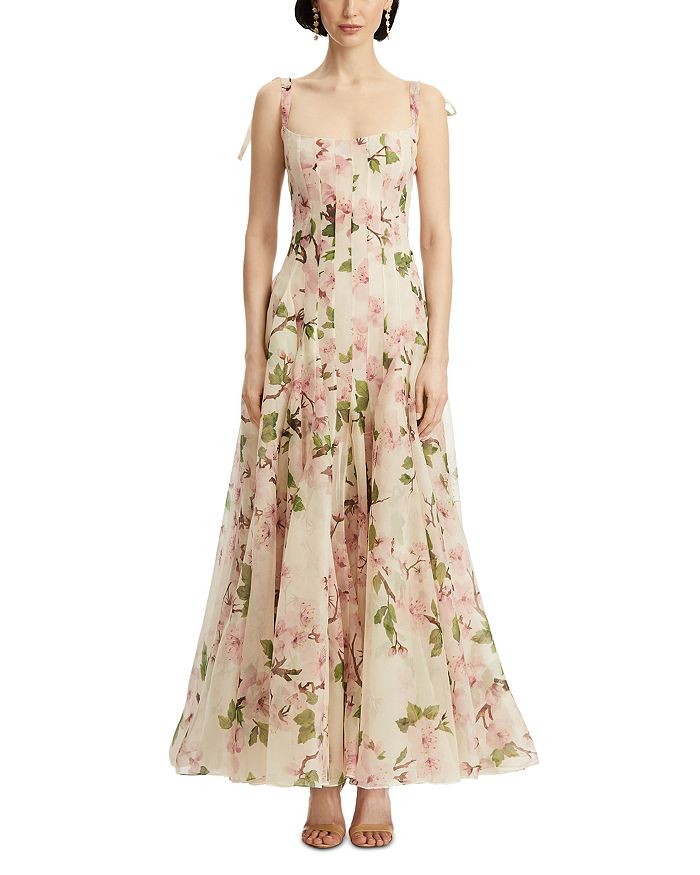 Плиссированное платье из органзы с цветущей сакурой Oscar de la Renta, розовый
Плиссированное платье из органзы с цветущей сакурой Oscar de la Renta, розовый