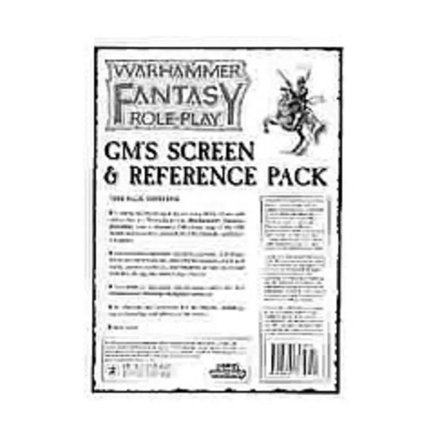 Экран и справочный пакет GM, Warhammer Fantasy Roleplay (Hogshead Publishing) 
Экран и справочный пакет GM, Warhammer Fantasy Roleplay (Hogshead Publishing)