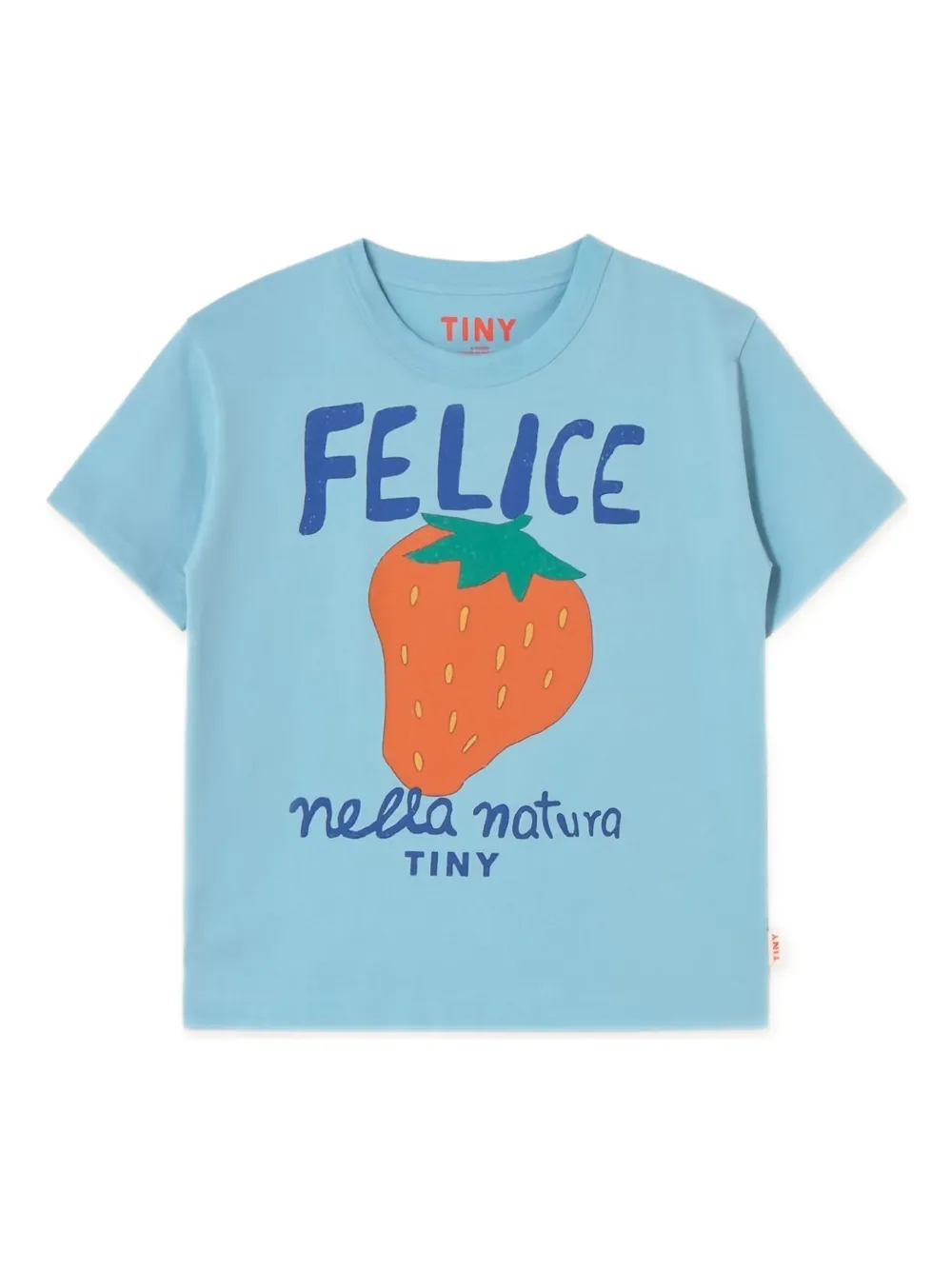 Футболка с принтом клубники Tiny Cottons, синий 
Футболка с принтом клубники Tiny Cottons, синий