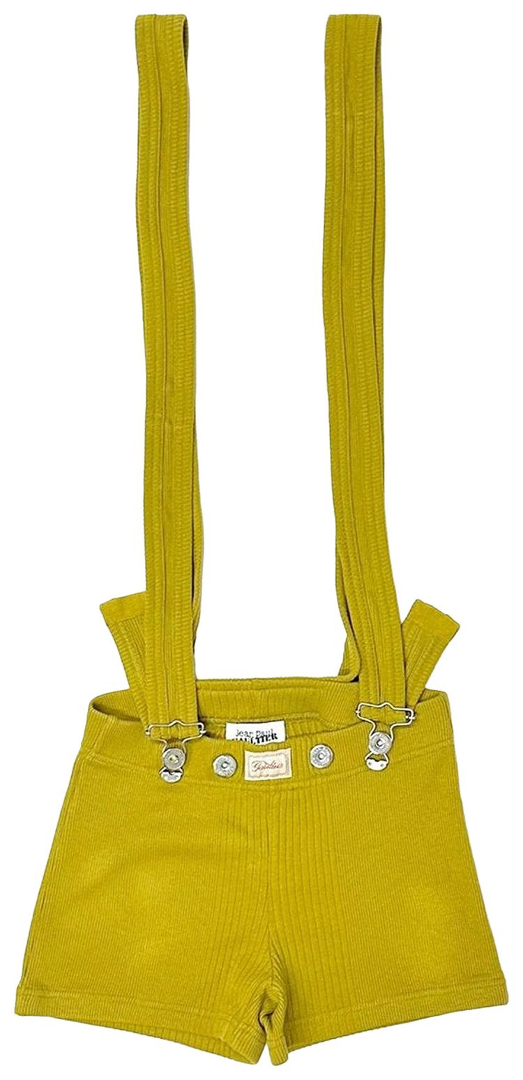 Хлопковые ребристые шорты Jean Paul Gaultier с нашивкой Gaultier и пряжками от комбинезона, зеленый
Хлопковые ребристые шорты Jean Paul Gaultier с нашивкой Gaultier и пряжками от комбинезона, зеленый