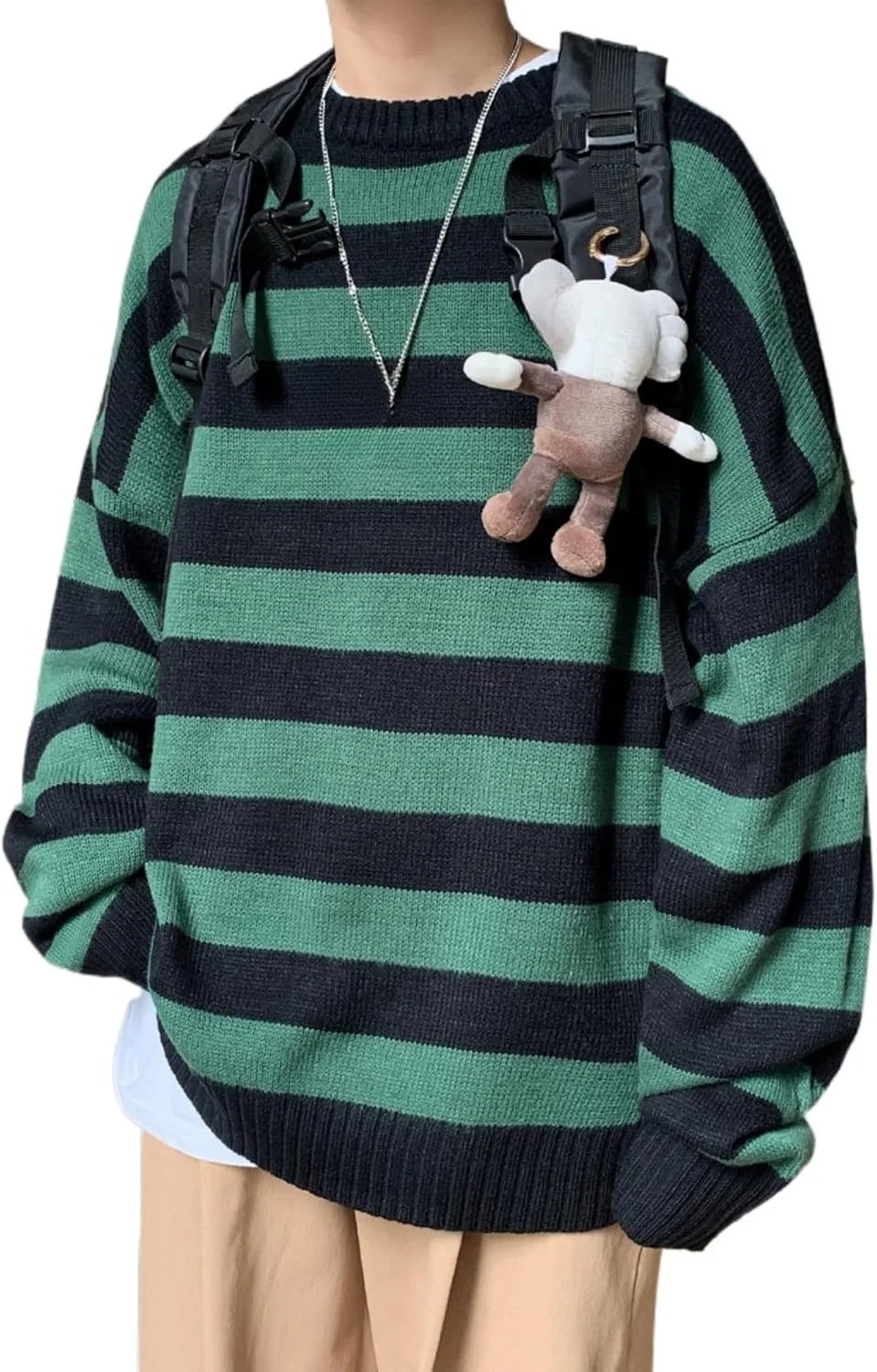 Мужской полосатый вязаный пуловер Casual Color Block Slim Fit SWJGLITTR
Мужской полосатый вязаный пуловер Casual Color Block Slim Fit SWJGLITTR