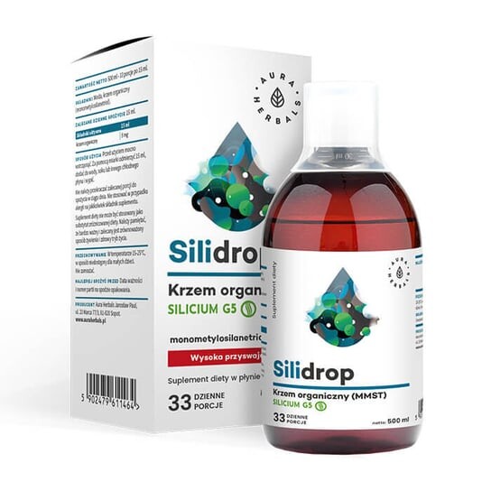 Aura Herbals, кремнийорганический Silidrop MMST Silicium G5 жидкость, 500 мл
Aura Herbals, кремнийорганический Silidrop MMST Silicium G5 жидкость, 500 мл