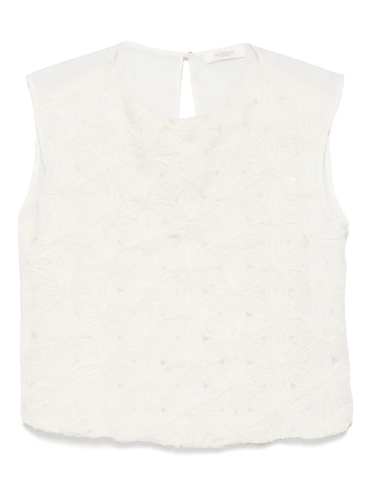 Блузка с цветочной аппликацией slowear, белый
Блузка с цветочной аппликацией slowear, белый