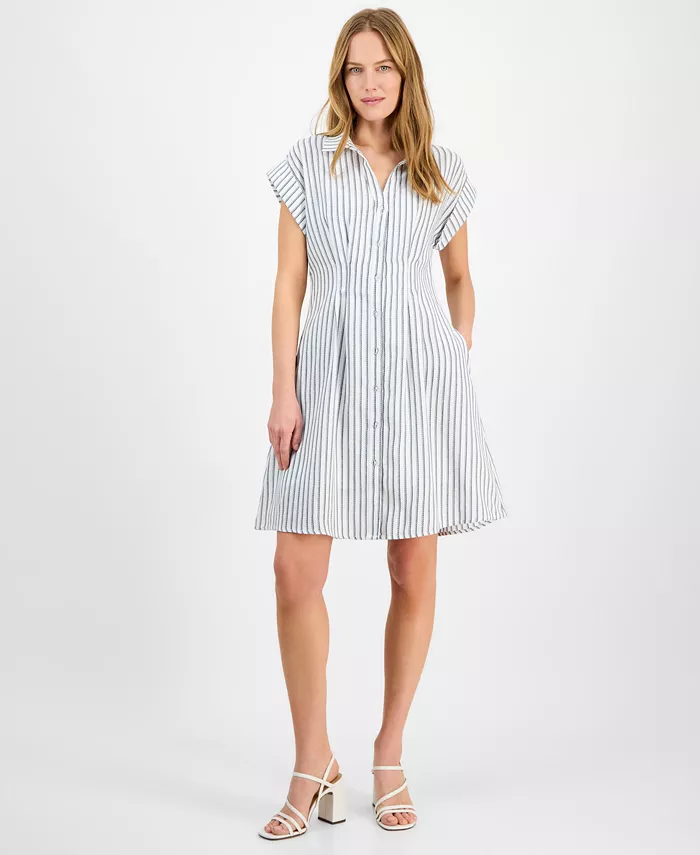 Женское полосатое платье с рукавами-крылышками и застежкой на пуговицы спереди julia jordan, синий
Женское полосатое платье с рукавами-крылышками и застежкой на пуговицы спереди julia jordan, синий