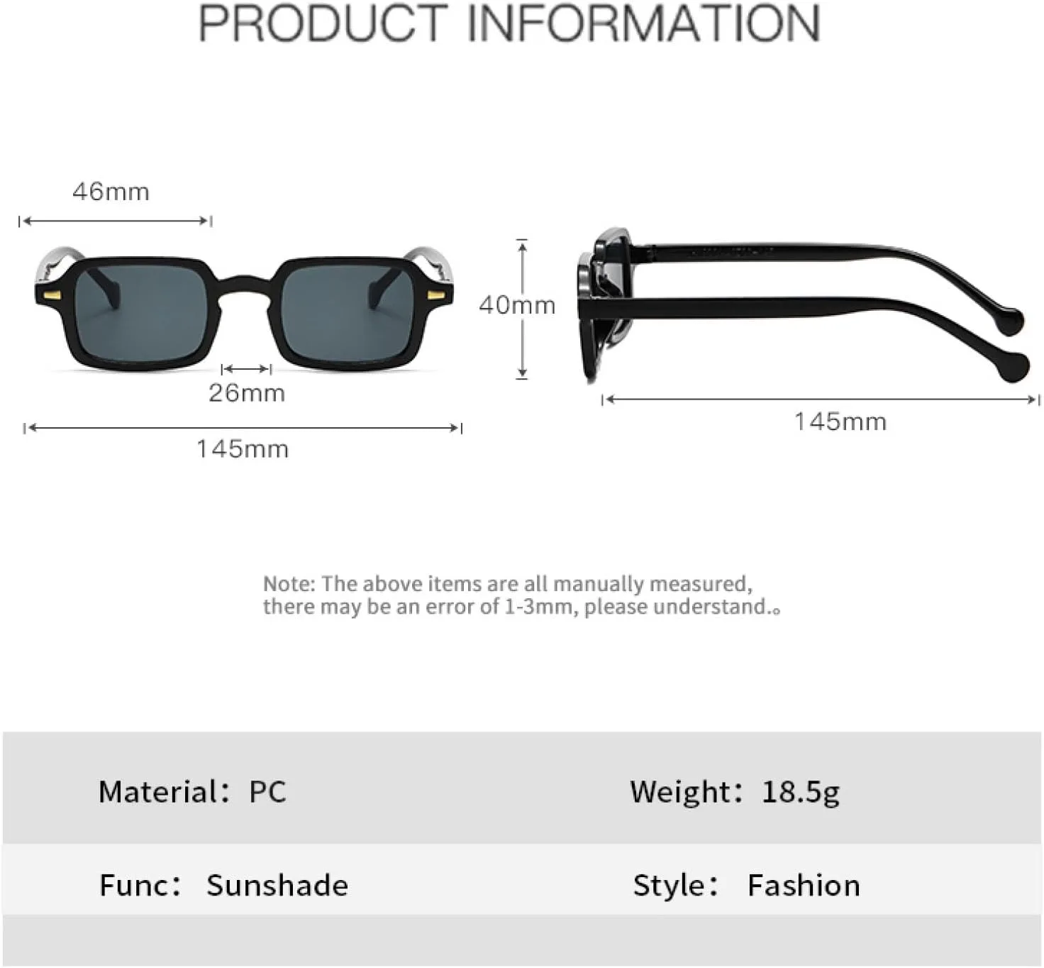 Солнцезащитные очки с защитой от УФ-излучения UV400 | Легкая оправа | Для женщин и мужчин | Для занятий спортом на открытом воздухе и вождения DSVIGF, 4pcs Z11a
Солнцезащитные очки с защитой от УФ-излучения UV400 | Легкая оправа | Для женщин и мужчин | Для занятий спортом на открытом воздухе и вождения DSVIGF, 4pcs Z11a