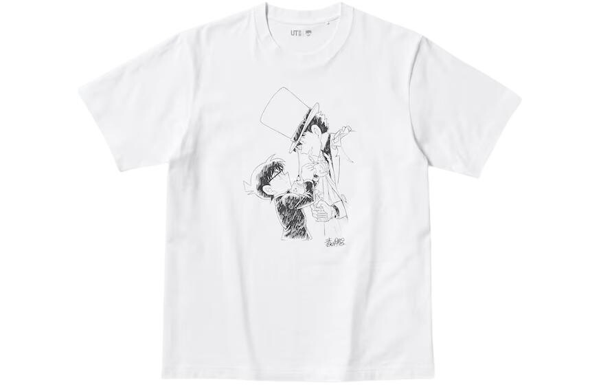 Футболка с кобрендингом «Детектив Конан», унисекс, белая Uniqlo, белый 
Футболка с кобрендингом «Детектив Конан», унисекс, белая Uniqlo, белый