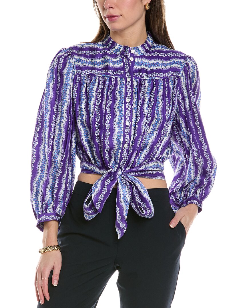 Шелковая рубашка Sandro, синий
Шелковая рубашка Sandro, синий