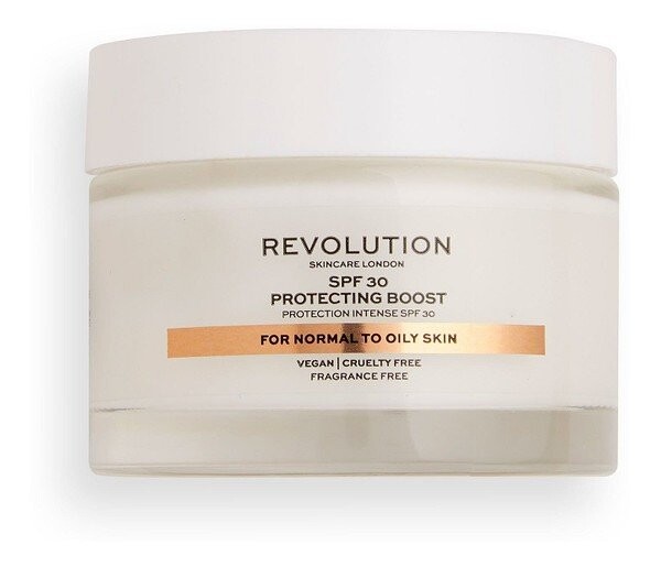 Revolution, Skincare Protecting Boost SPF30 For Normal To Oil Skin, Увлажняющий крем для нормальной и жирной кожи, 50 мл
Revolution, Skincare Protecting Boost SPF30 For Normal To Oil Skin, Увлажняющий крем для нормальной и жирной кожи, 50 мл