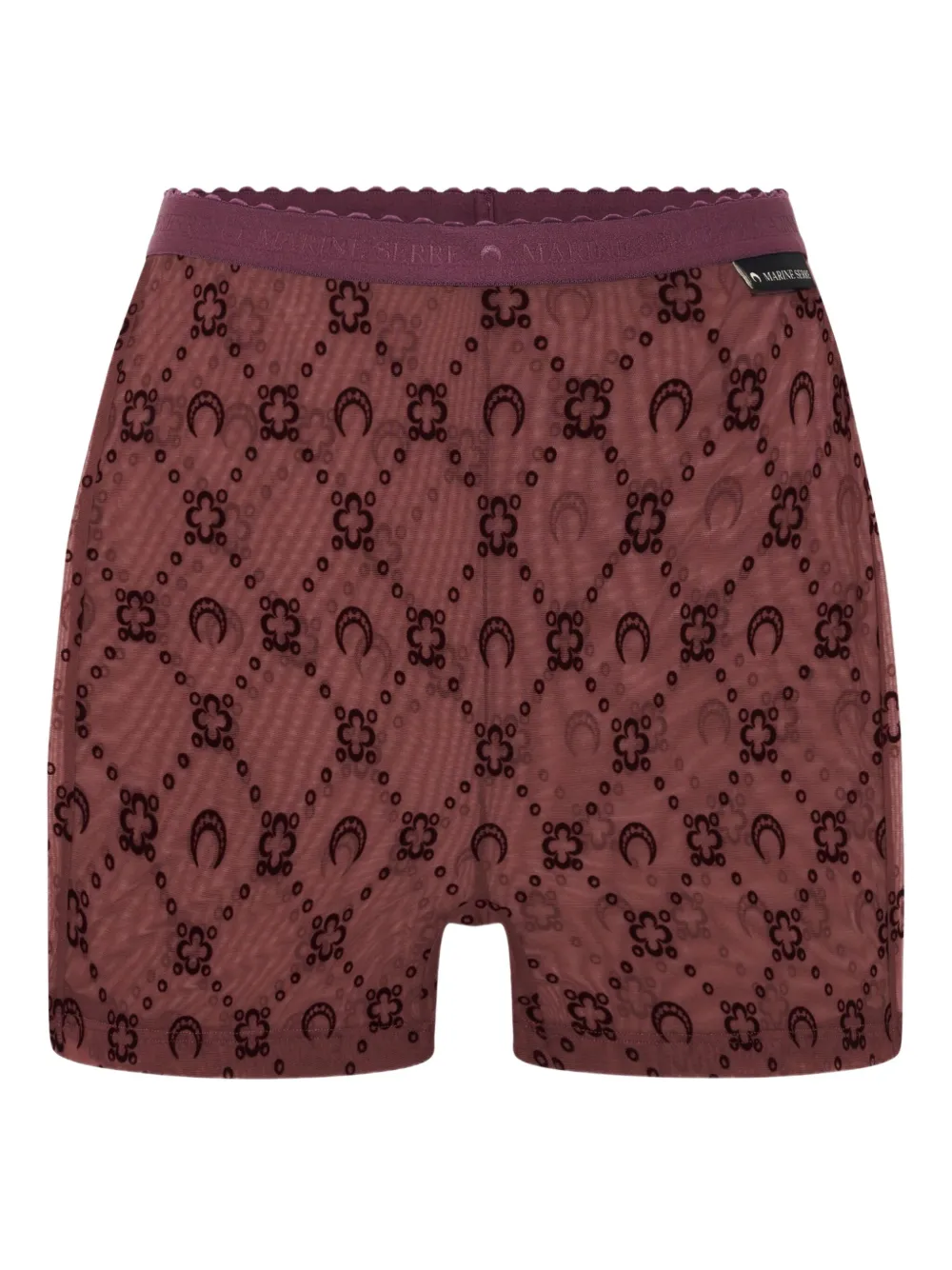Сетчатые шорты с монограммой Marine Serre, фиолетовый
Сетчатые шорты с монограммой Marine Serre, фиолетовый