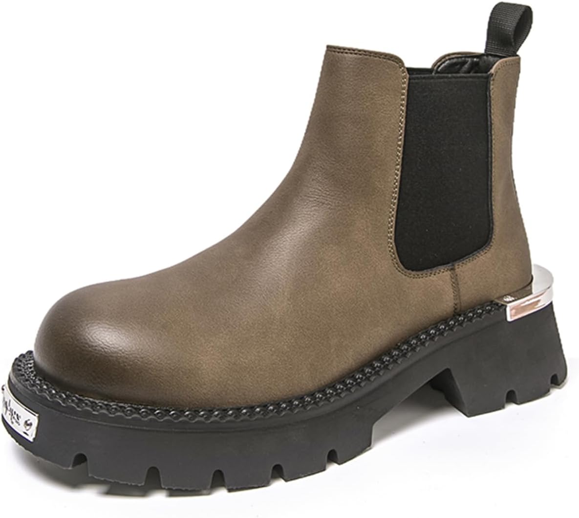 Кожаные ботинки Челси для мужчин с толстой подошвой, массивным каблуком, закругленным носком, удобным натягиванием, эластичными вставками по бокам, стильные ботинки до щиколотки для повседневной носки, улицы, осени, зимы и работы в офисе Tengfei...
Кожаные ботинки Челси для мужчин с толстой подошвой, массивным каблуком, закругленным носком, удобным натягиванием, эластичными вставками по бокам, стильные ботинки до щиколотки для повседневной носки, улицы, осени, зимы и работы в офисе Tengfei...