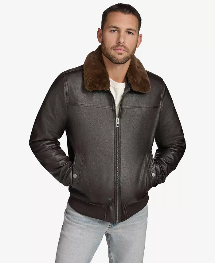 Мужская кожаная куртка Hedland с воротником из овчины Andrew Marc Black Label, черный
Мужская кожаная куртка Hedland с воротником из овчины Andrew Marc Black Label, черный