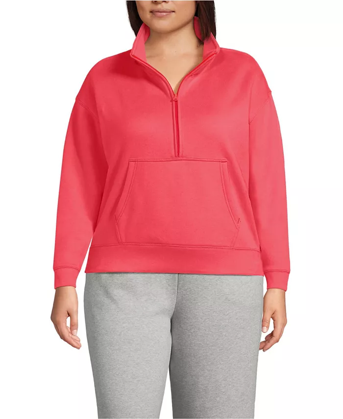 Толстовка больших размеров Serious Sweats с длинным рукавом и молнией до середины груди, свободная, с верхним слоем Lands' End, оранжевый
Толстовка больших размеров Serious Sweats с длинным рукавом и молнией до середины груди, свободная, с верхним слоем Lands' End, оранжевый