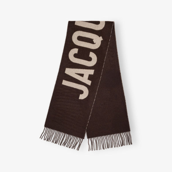 Шарф шерстяной Jacquemus с бахромой, коричневый
Шарф шерстяной Jacquemus с бахромой, коричневый