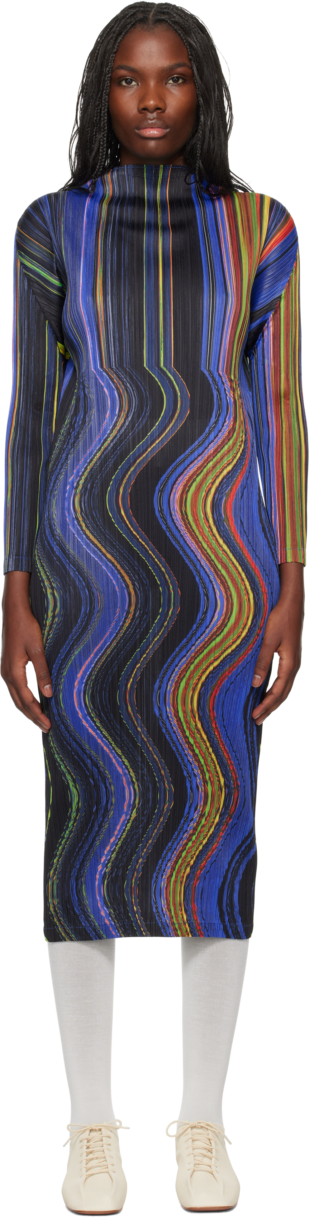 Платье макси из разноцветной ткани Warp PLEATS PLEASE ISSEY MIYAKE, черный
Платье макси из разноцветной ткани Warp PLEATS PLEASE ISSEY MIYAKE, черный