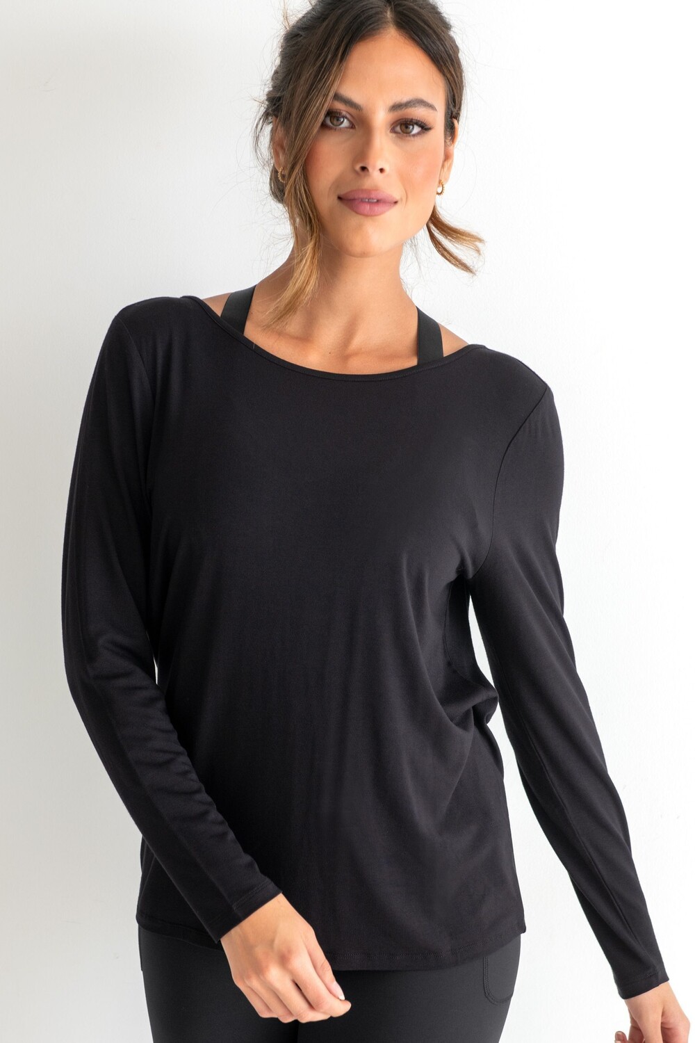 Топ для йоги из джерси со скрещенными бретелями сзади Pour Moi, черный
Топ для йоги из джерси со скрещенными бретелями сзади Pour Moi, черный