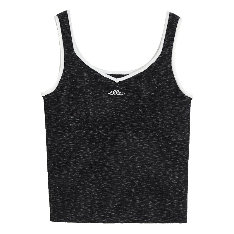 Топ-майка женская с круглым вырезом, умеренно прямого кроя ELLE, черный
Топ-майка женская с круглым вырезом, умеренно прямого кроя ELLE, черный