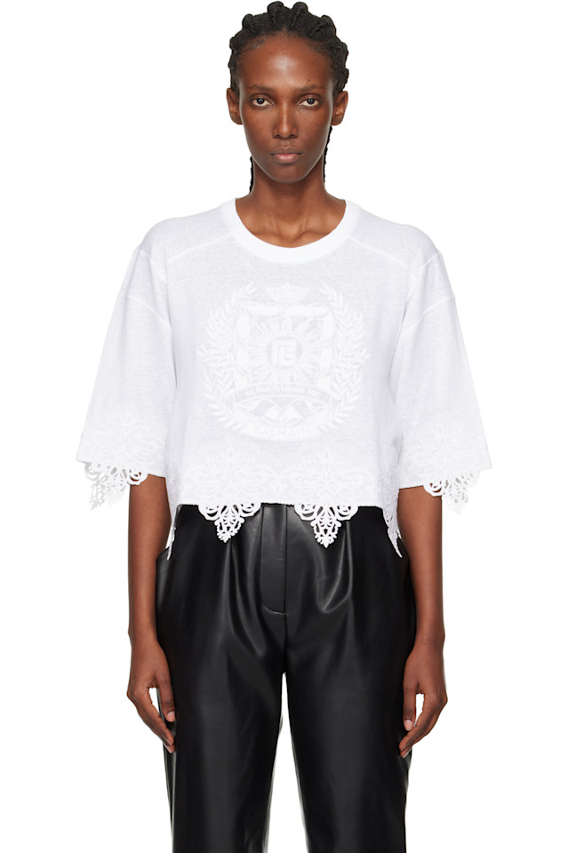 Balmain Белая бейсбольная футболка с эмблемой, Белый, Balmain Белая бейсбольная футболка с эмблемой
Balmain Белая бейсбольная футболка с эмблемой, Белый, Balmain Белая бейсбольная футболка с эмблемой