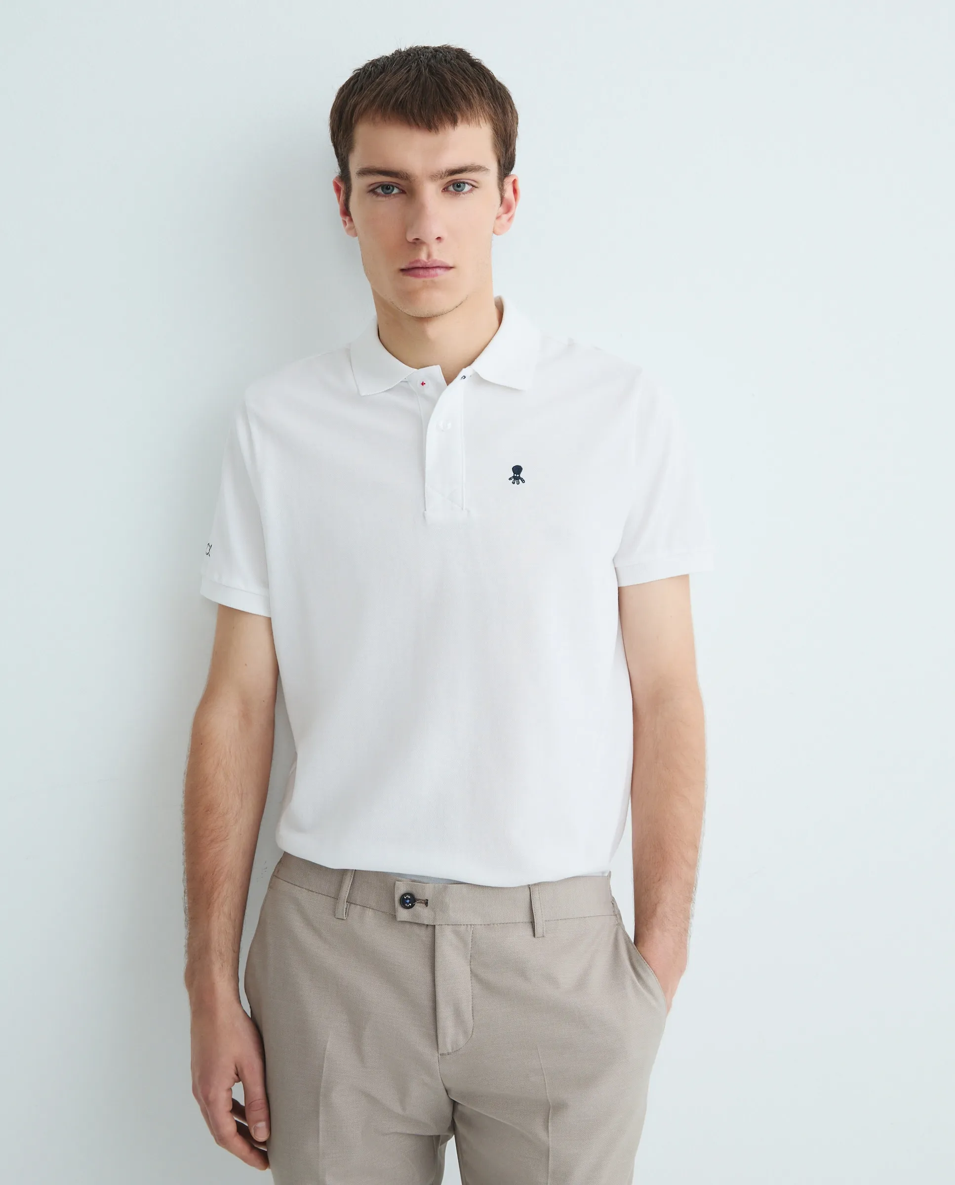 Мужская футболка-поло с коротким рукавом El Pulpo, белый 
Мужская футболка-поло с коротким рукавом El Pulpo, белый