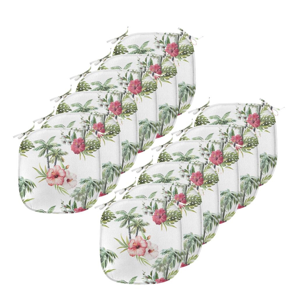 ABAKUHAUS Hawaii Подушки на обеденный стул, Palm Hibiscus, декоративная водонепроницаемая подушка с ремнями для кухонных сидений, 40 см x 40 см — упаковка из 12 шт., Reseda Green Pale Pink, белый
ABAKUHAUS Hawaii Подушки на обеденный стул, Palm Hibiscus, декоративная водонепроницаемая подушка с ремнями для кухонных сидений, 40 см x 40 см — упаковка из 12 шт., Reseda Green Pale Pink, белый