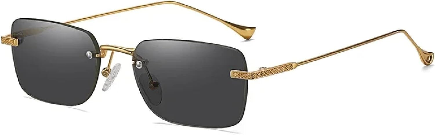 Солнцезащитные очки с защитой UV400 | Без оправы, маленькие, прозрачные, с градиентным переходом | Для женщин и мужчин, для занятий спортом на открытом воздухе и вождения DSVIGF, Gold Black
Солнцезащитные очки с защитой UV400 | Без оправы, маленькие, прозрачные, с градиентным переходом | Для женщин и мужчин, для занятий спортом на открытом воздухе и вождения DSVIGF, Gold Black