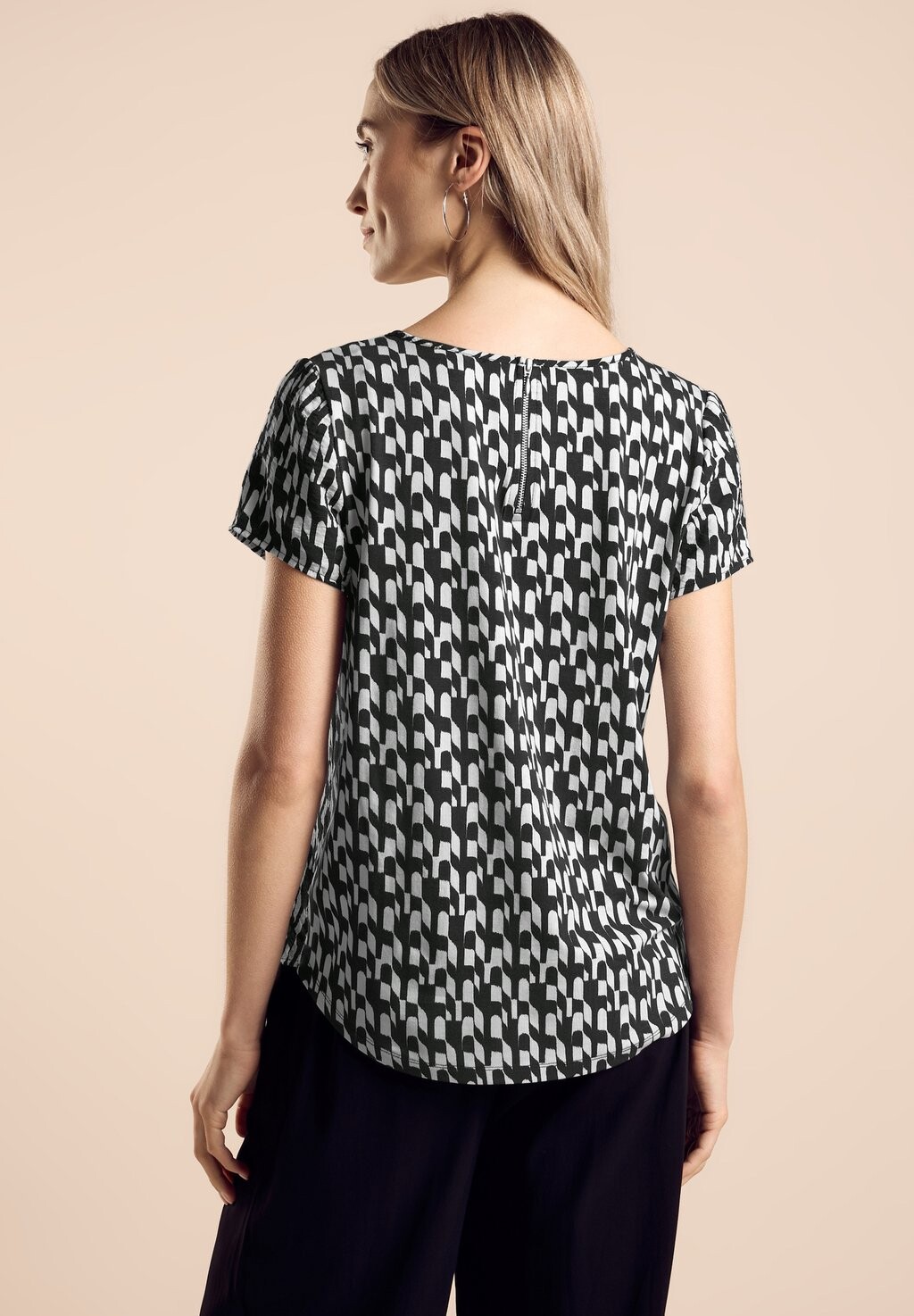 Футболка с принтом Street One, черный 
Футболка с принтом Street One, черный