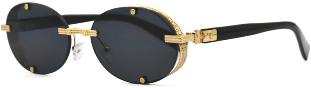 Винтажные овальные солнцезащитные очки для мужчин и женщин, модные, роскошные, в стиле ретро, с металлической оправой, маленькие, для активного отдыха, защита от УФ-излучения UV400 TVTBBVV, Gold Black
Винтажные овальные солнцезащитные очки для мужчин и женщин, модные, роскошные, в стиле ретро, с металлической оправой, маленькие, для активного отдыха, защита от УФ-излучения UV400 TVTBBVV, Gold Black