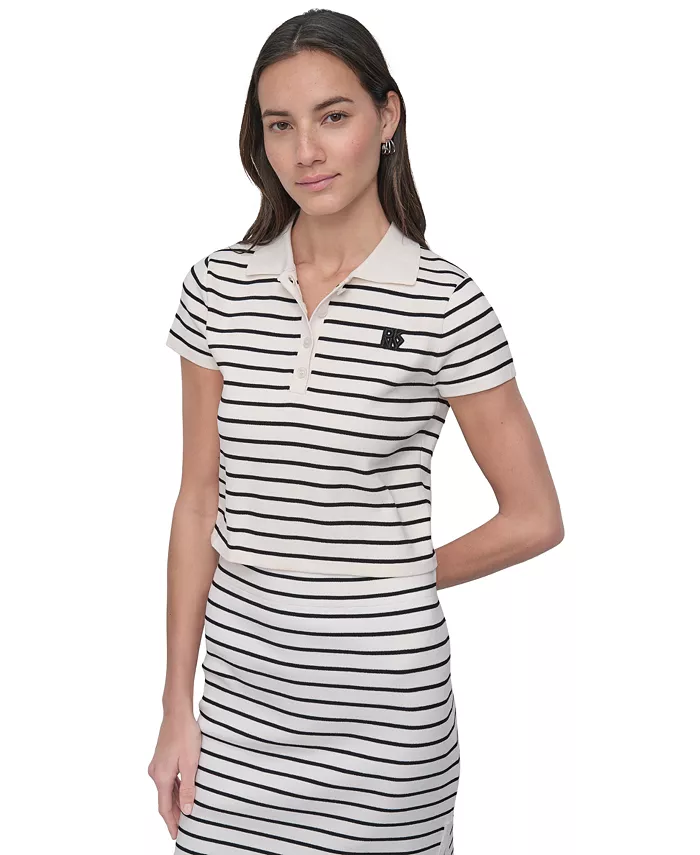 Женская полосатая рубашка поло с коротким рукавом DKNY Jeans, белый
Женская полосатая рубашка поло с коротким рукавом DKNY Jeans, белый