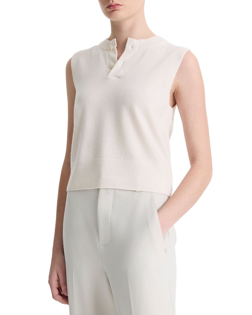 Рубашка-поло Vince из смеси шерсти и кашемира с круглым вырезом, белый
Рубашка-поло Vince из смеси шерсти и кашемира с круглым вырезом, белый