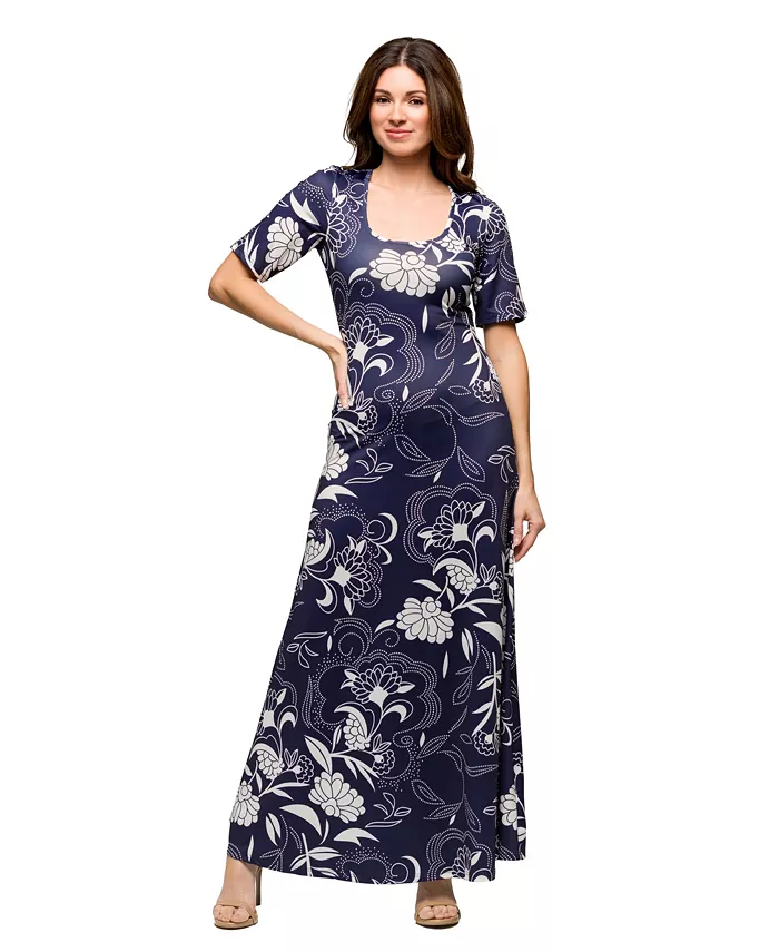 Женское повседневное платье макси с рукавом три четверти и силуэтом А-силуэта 24seven Comfort Apparel, мультиколор
Женское повседневное платье макси с рукавом три четверти и силуэтом А-силуэта 24seven Comfort Apparel, мультиколор